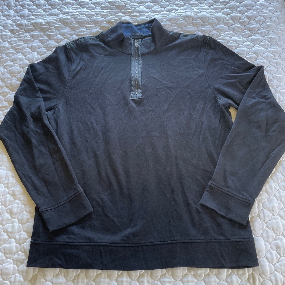 Hugo Boss Quarter Zip Cotton Sweater Size XL‎